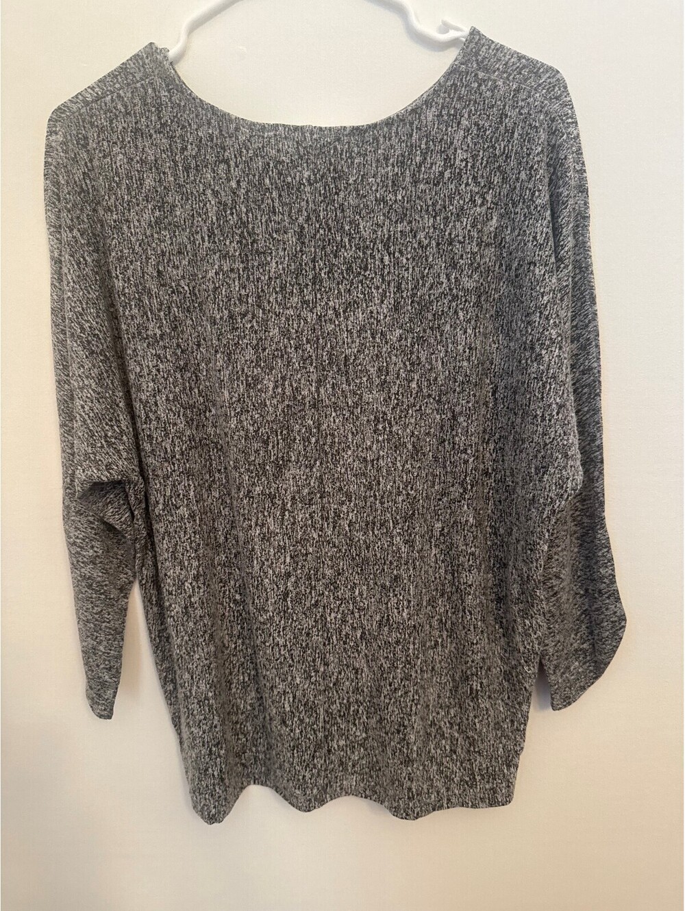 Worksland Gray Marled Long Sleeve Knit Top great for Fall weather